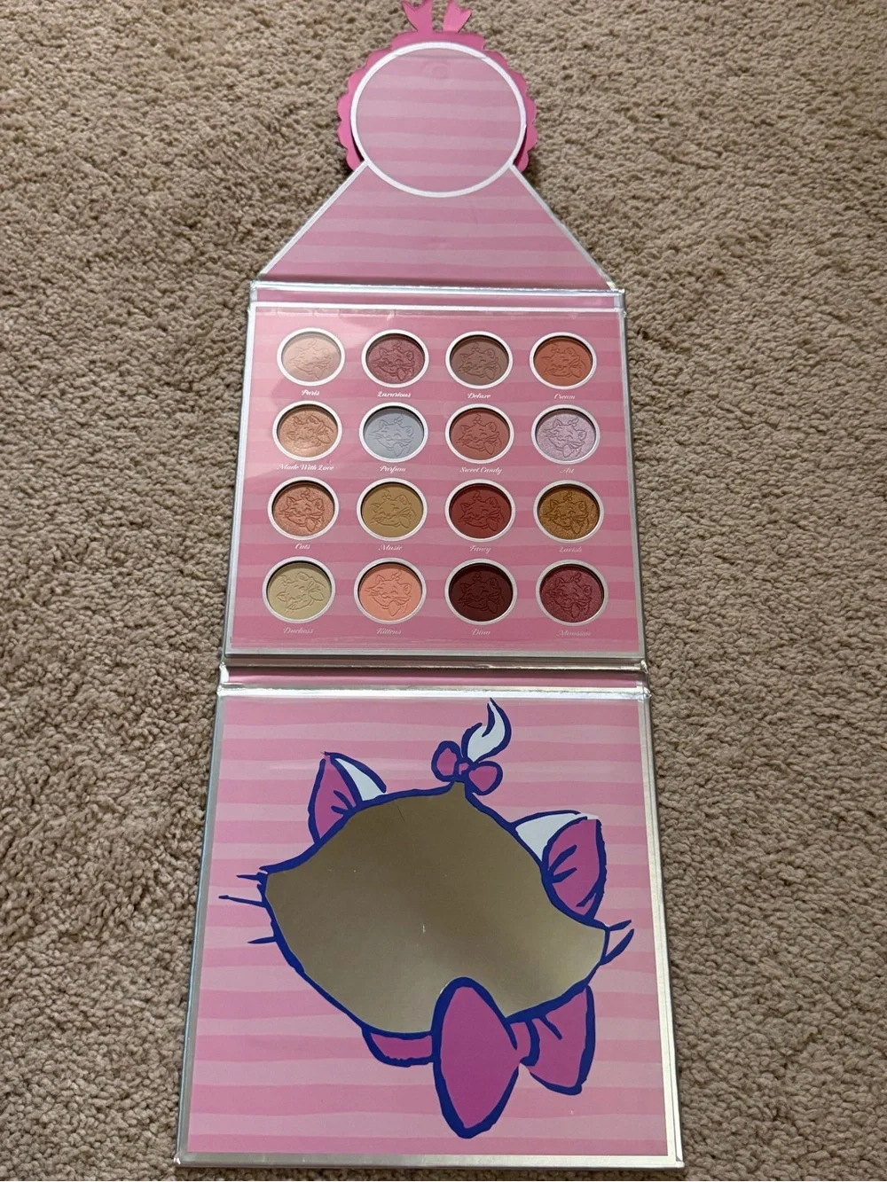 Disney The Aristocats Marie eyeshadow palette by Taste Beauty 16 shades